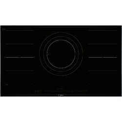 Bosch Logixx PIZ975N17E 90cm Flex Induction Hob in Black with Steel Trim